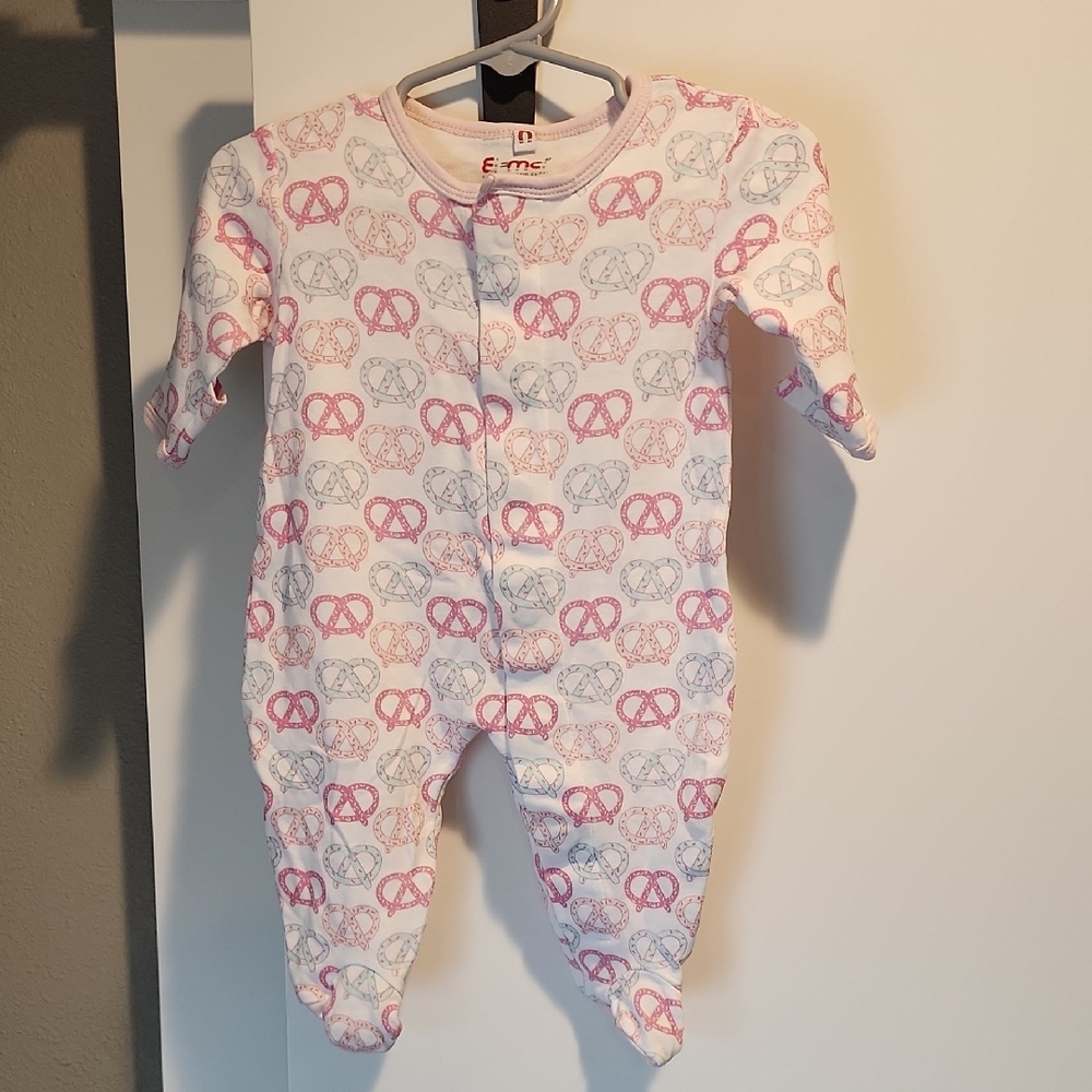 Little Girls One Piece - Pink and White